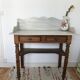 Vintage marble and pine dressing table