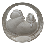 Vintage mats jonasson crystal sculpture - duck paperweight made in sweden