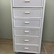 Vintage wicker chest of drawers