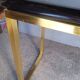 Designer console in gilded brass and glass, 1970s