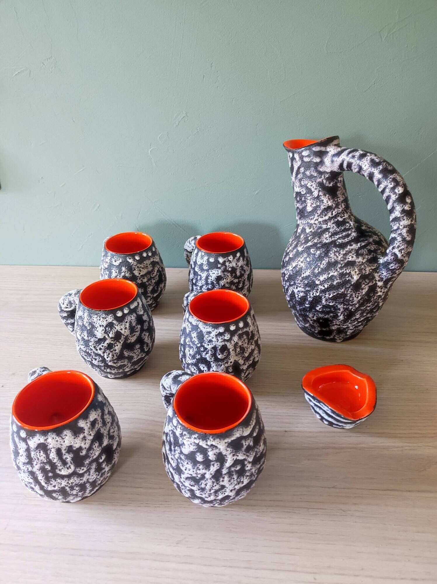 Service orangeade 8 pièces estampillées musarra mabyjo's vallauris a60