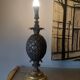Lampe ananas en laiton doré