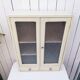 Meuble vitrine murale armoire en bois  50’s