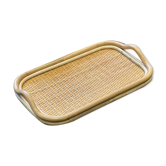 Plateau en rotin et cannage taille moyenne