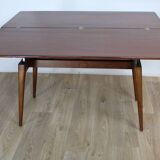 Table basse em bordet réhaussable et extensible 1960 suede
