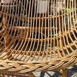 Pair of wicker armchairs