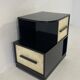 Italian Art Deco Parchment and Black Lacquer Cabinet, 1940s