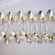 ST MEDARD set of 12 soup spoons antique net pattern silverware style Chinon 21 cm