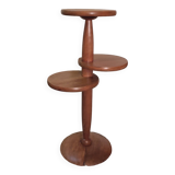 Art Deco pedestal table in varnished solid wood - 1940s