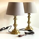 Lamp chic old solid brass candle holder