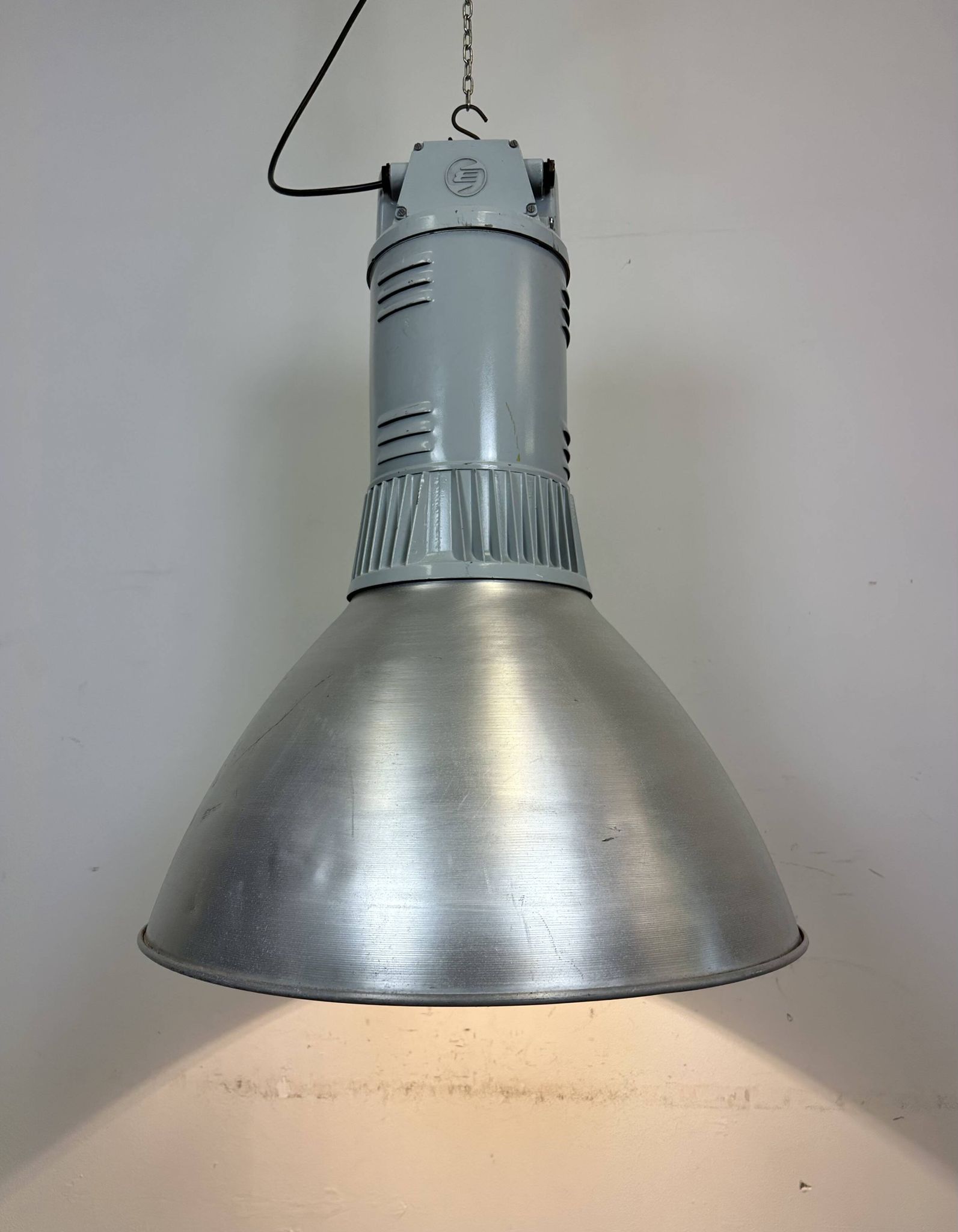 Large Industrial Aluminium Pendant Light from Elektrosvit, 1960s