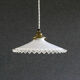 Suspension in white opaline mounted with socket and vintage claw - new cable