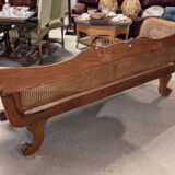 Large colonial caned bench