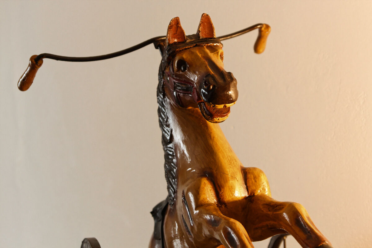 Old miniature horse tricycle