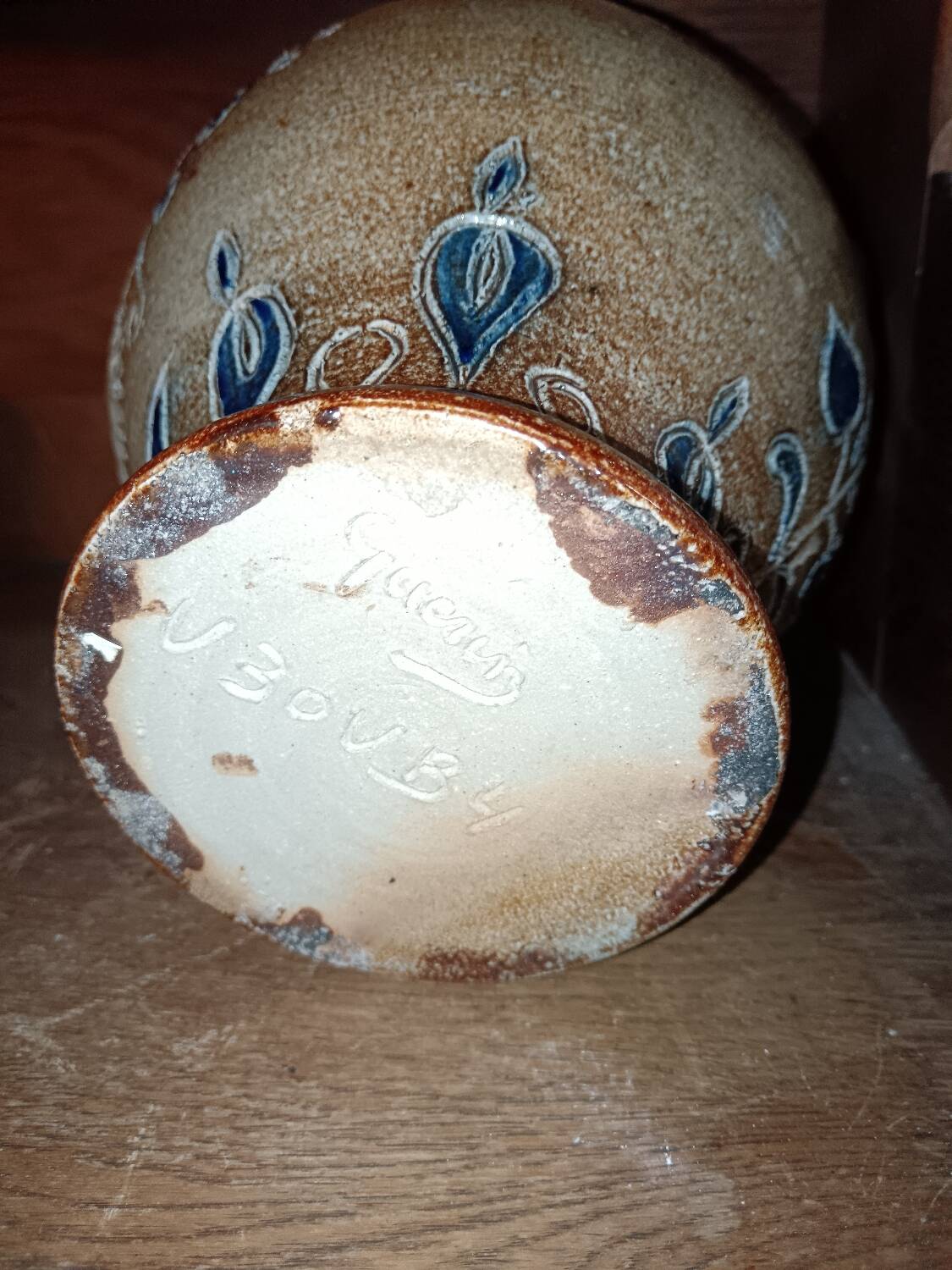 Ceramic pitcher/jug with Roger Guerin coat of arms.