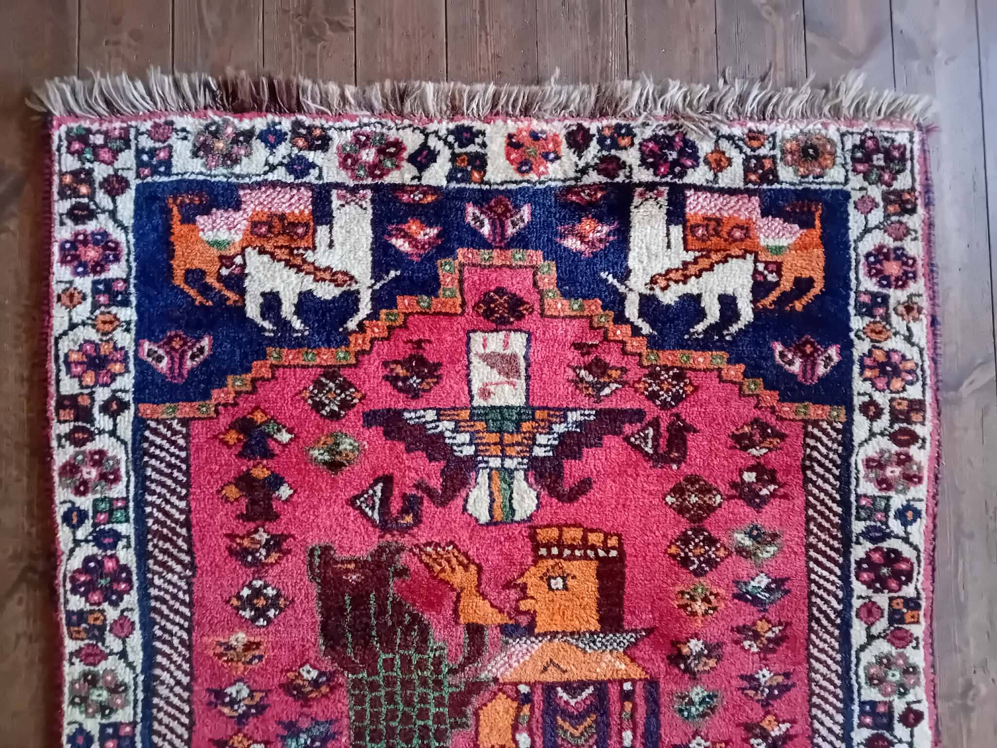 Handmade Qashqai Persian rug 150x111cm