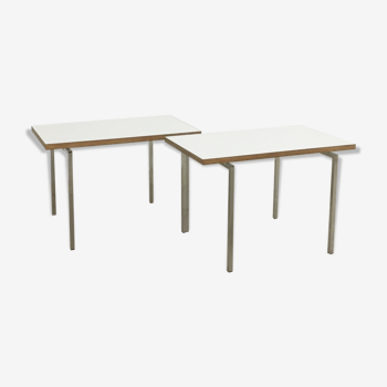 Lot of 2 modernist stackable tables by Trix & Robert Haussmann of 1957