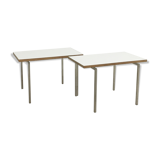 Lot of 2 modernist stackable tables by Trix & Robert Haussmann of 1957