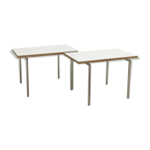 Lot of 2 modernist stackable tables by Trix & Robert Haussmann of 1957