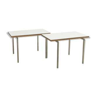 Lot de 2 tables empilables modernistes par Trix & Robert Haussmann de 1957