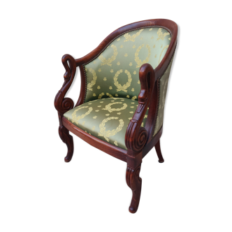 Gondola armchair with swan collar Empire style / Restoration