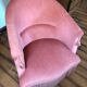 Fauteuil crapaud velours rose