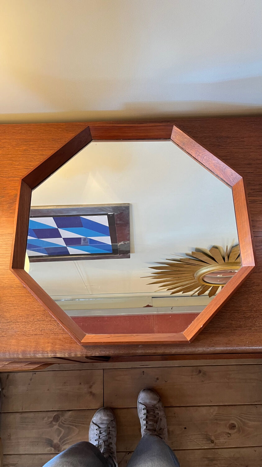 Teak mirror from the 60s