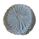 Blue pleated round cushion