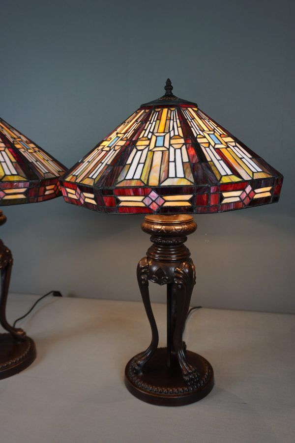 Set of 2 Tiffany lamps