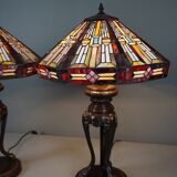 Set of 2 Tiffany lamps