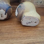 Set of 3 ceramic lions by Lisa Larson/Gustavsberg.