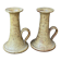 Pair of speckled stoneware candlesticks from the 70s