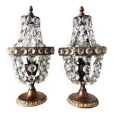 Pair of hot air balloon lamps with tassels