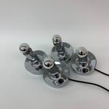 Set of 2 Space age chrome bedside lamps , 1970’s