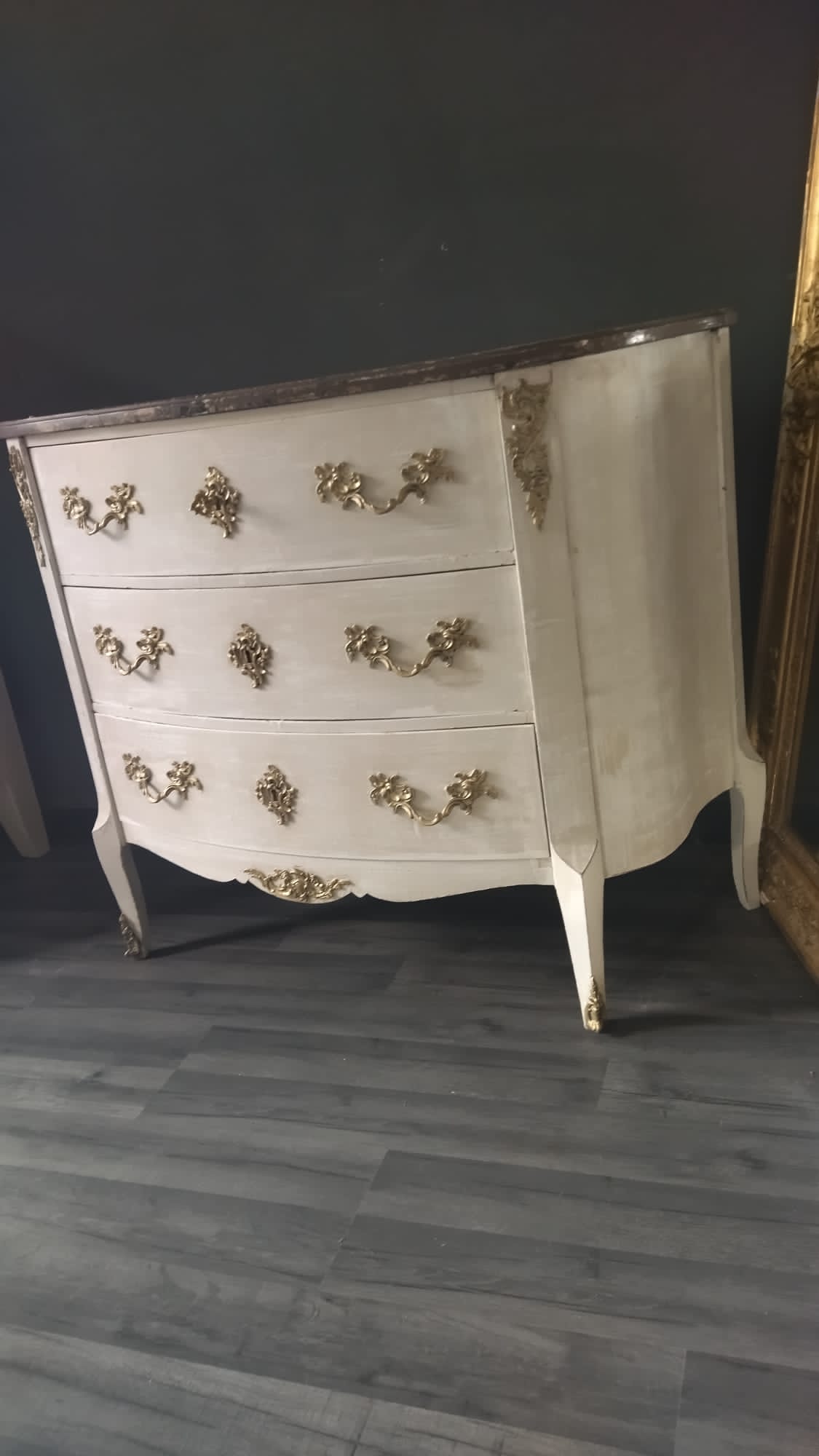 Patinated chest of drawers Louis XV style