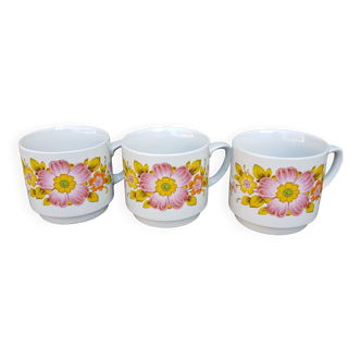 Set of 3 vintage cups Monopoli