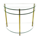 Console en verre et laiton, 1970