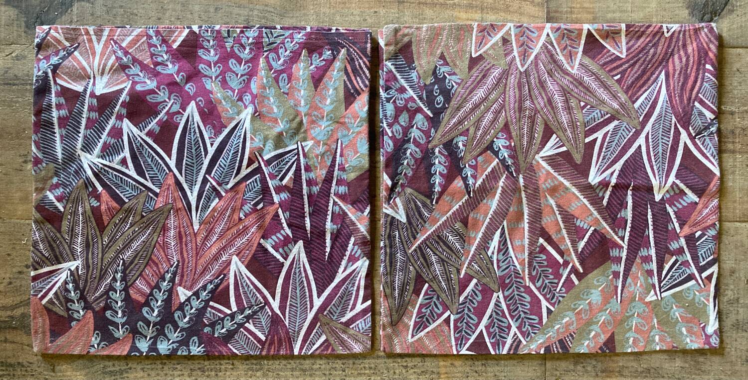 Pair of 40x40cm cushion covers