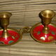 Lot de 2 bougeoirs laiton