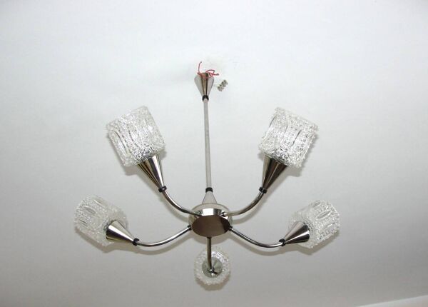 Brass chandelier, Modern 1970s