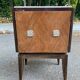 Table de chevet art déco scandinave bois et marbre
