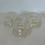 Lot de 3 bougeoirs en verre