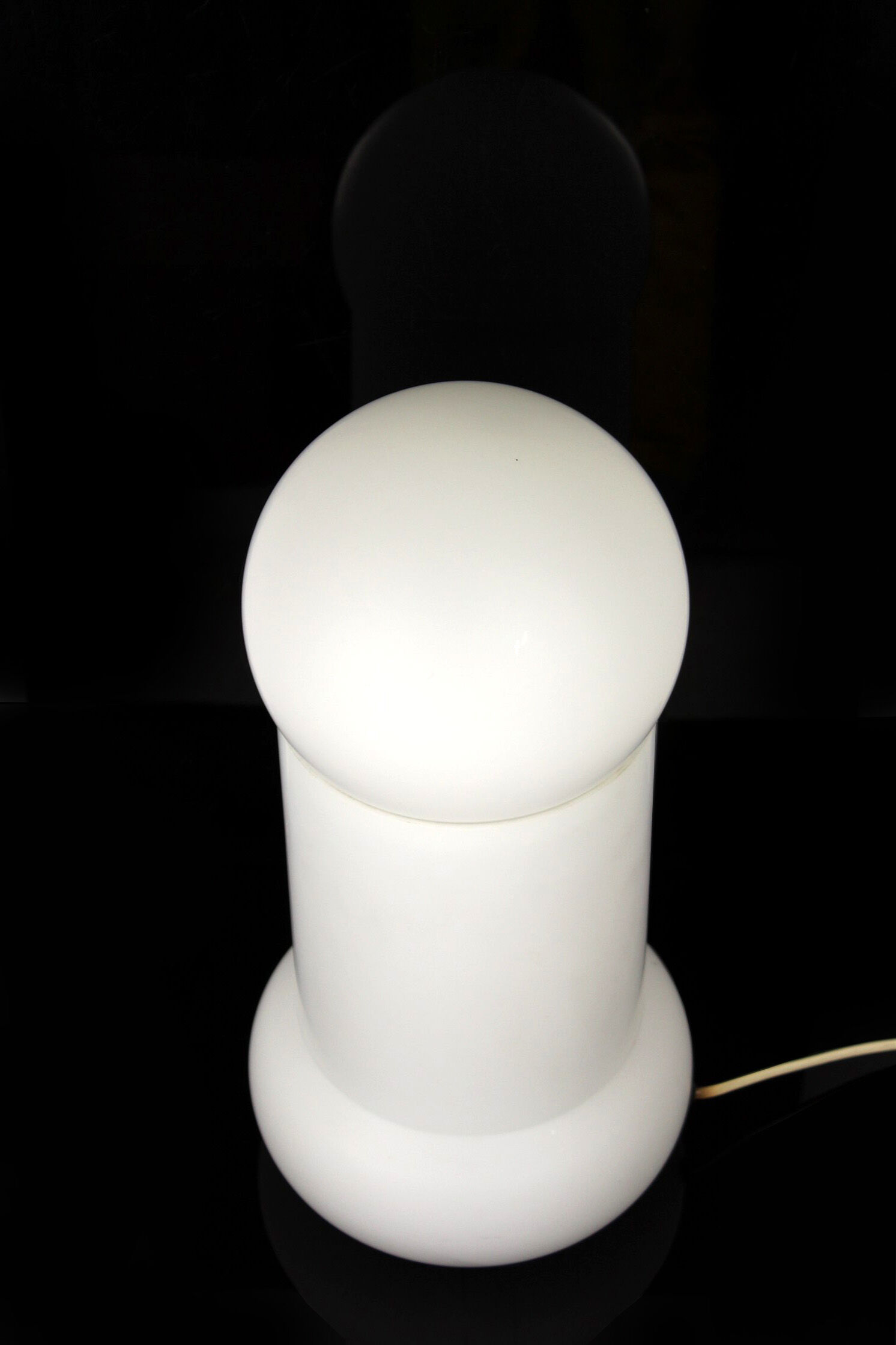 Mid-century glass table lamp from osvětlovací sklo valašské meziříčí, 1970s