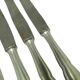 Set of bread knives Modernism, silver-plated brass, Poland, 1950s