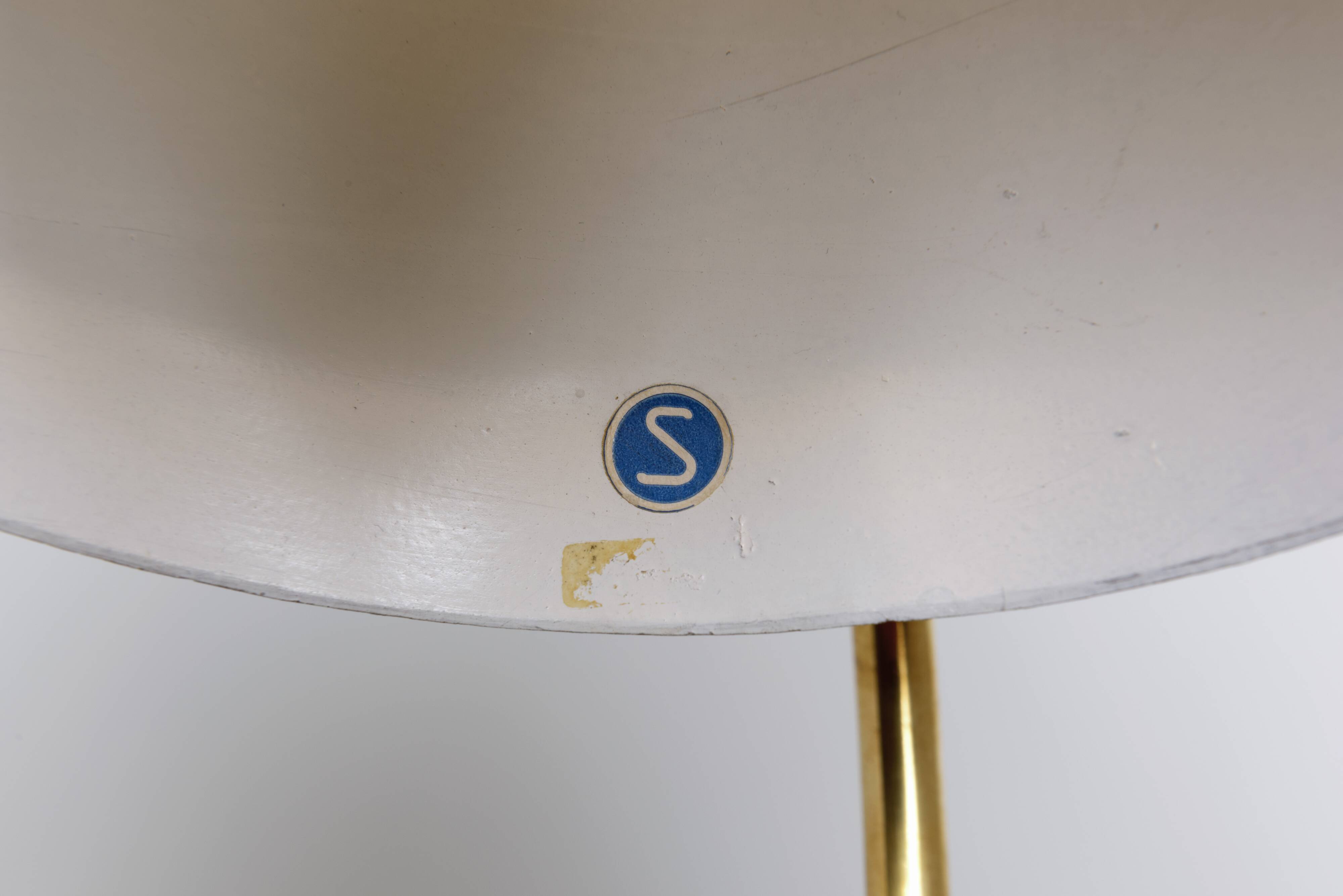 Lampe de bureau rouge Ewa Varnamo, années 1950