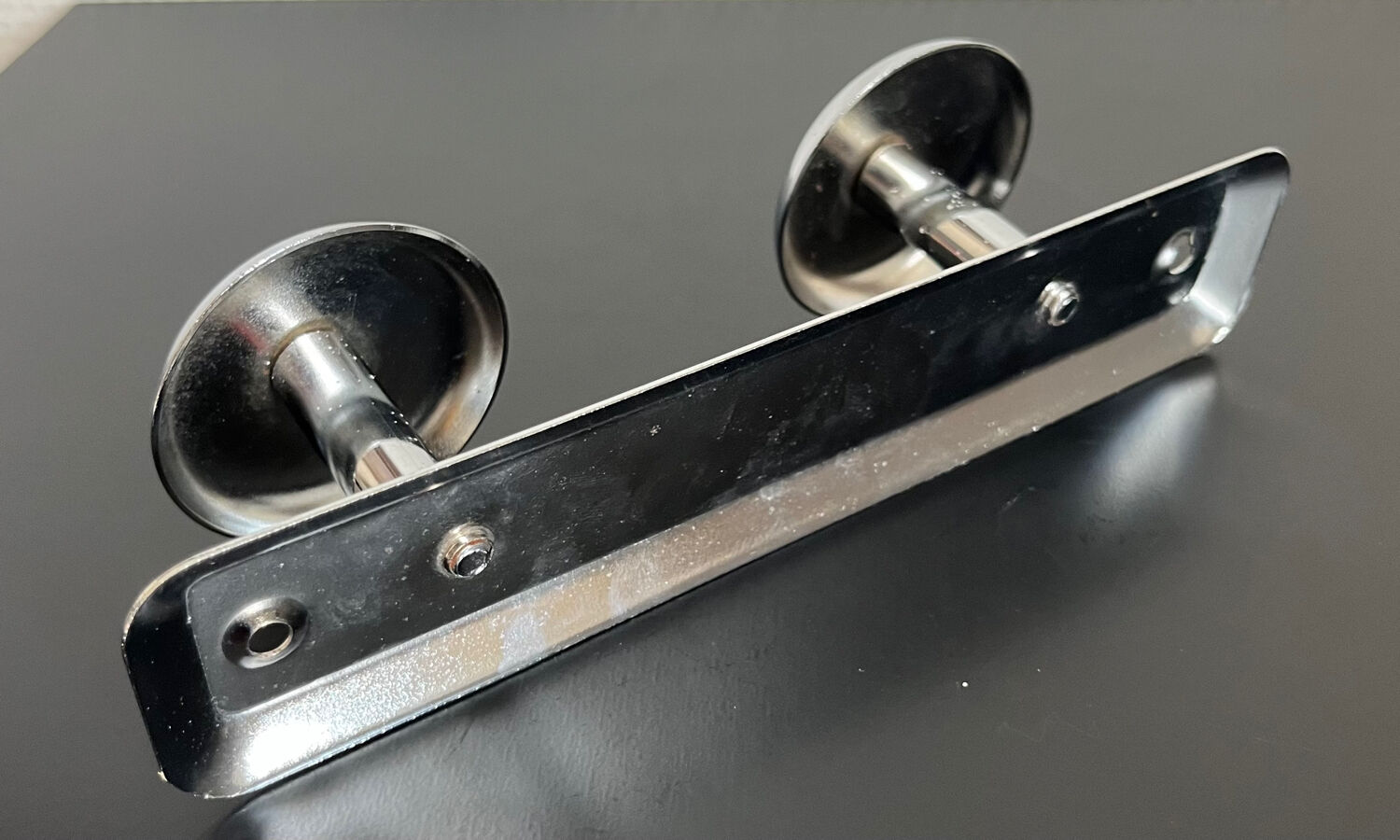 Vintage metal wall coat rack with 2 hooks