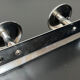 Vintage metal wall coat rack with 2 hooks