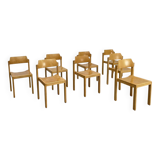 Set of 8 vintage chairs by Schlapp Mobel