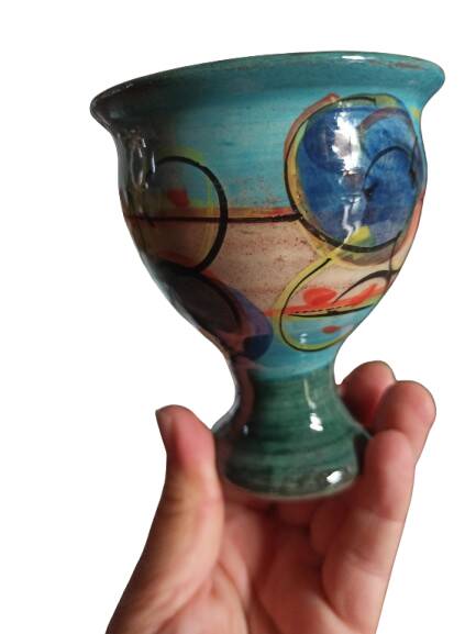 3 handmade cups, handmade decor