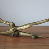 Crocodile brass nutcracker